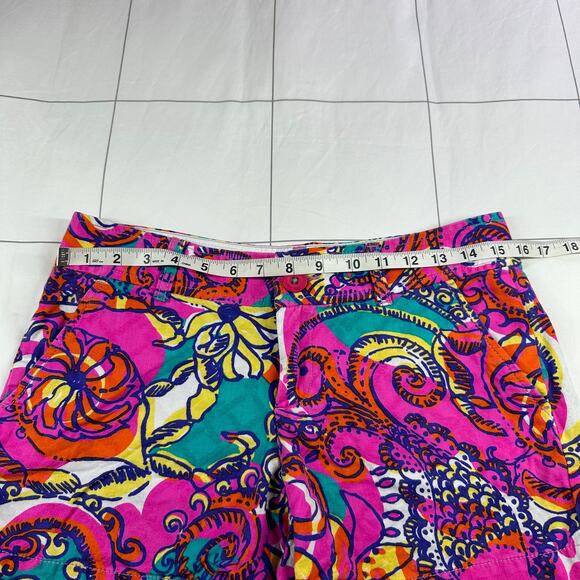 Lilly Pulitzer Shorts Womens 4 Pink Multi Callahan Sea and Be Seen Resort Preppy - Picture 7 of 12